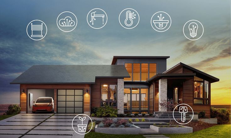 Hệ Thống Biệt Thự Hiện Đại: Nền Tảng An Ninh - Chiếu Sáng - Vi Khí Hậu Hoàn Hảo Hình ảnh minh họa hệ thống biệt thự hiện đại với biểu tượng an ninh, chiếu sáng và cảm biến thông minh được tích hợp trong ngôi nhà phong cách hiện đại.