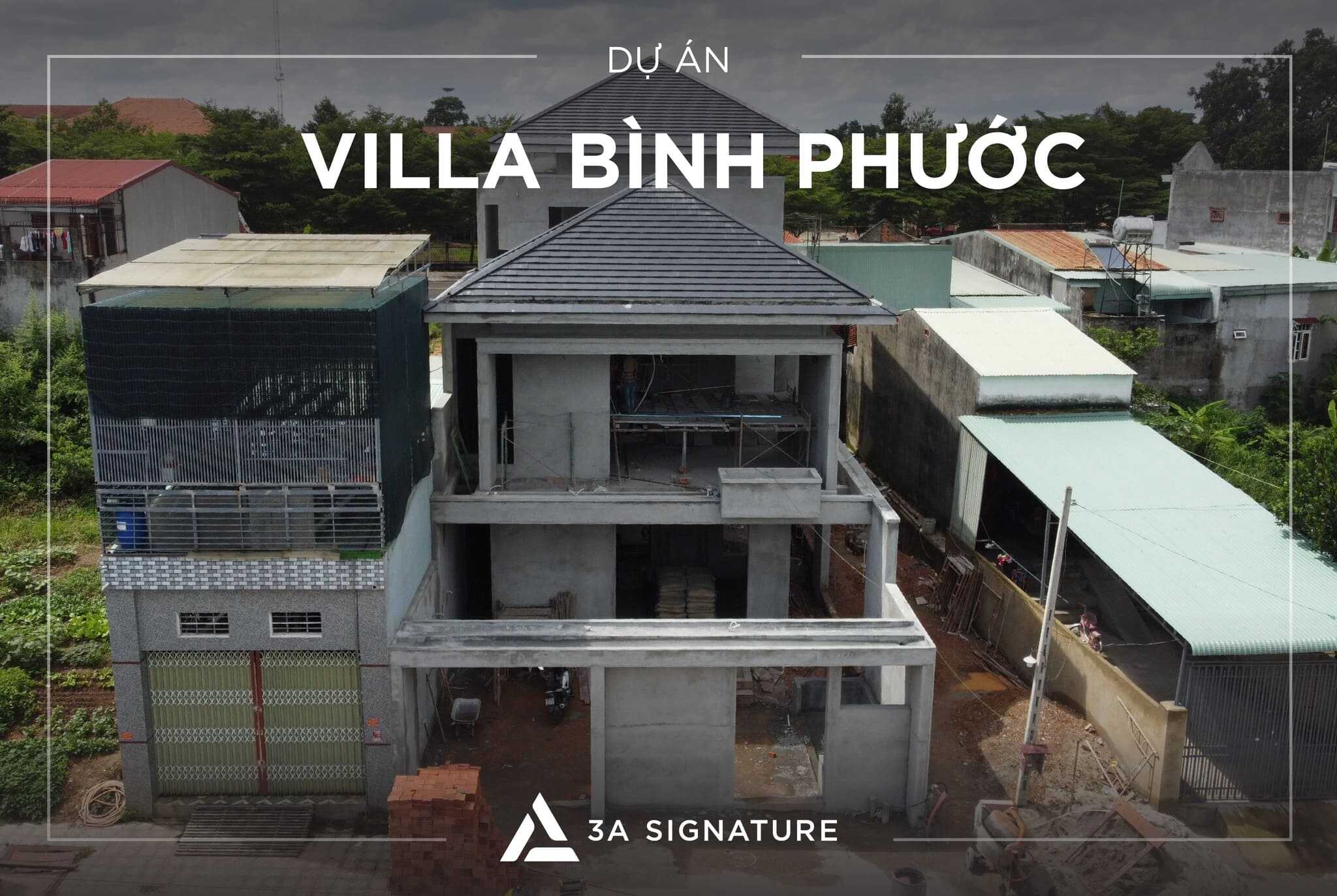 Biệt Thự 1 Trệt 2 Tầng – Giải Pháp Sống Hiện Đại, Đẳng Cấp Và Cá Nhân Hóa Biệt thự Tropical Modern tại Bình Phước do 3A Signature thiết kế – thi công, công trình đang trong giai đoạn chuyển tiếp sang hoàn thiện.