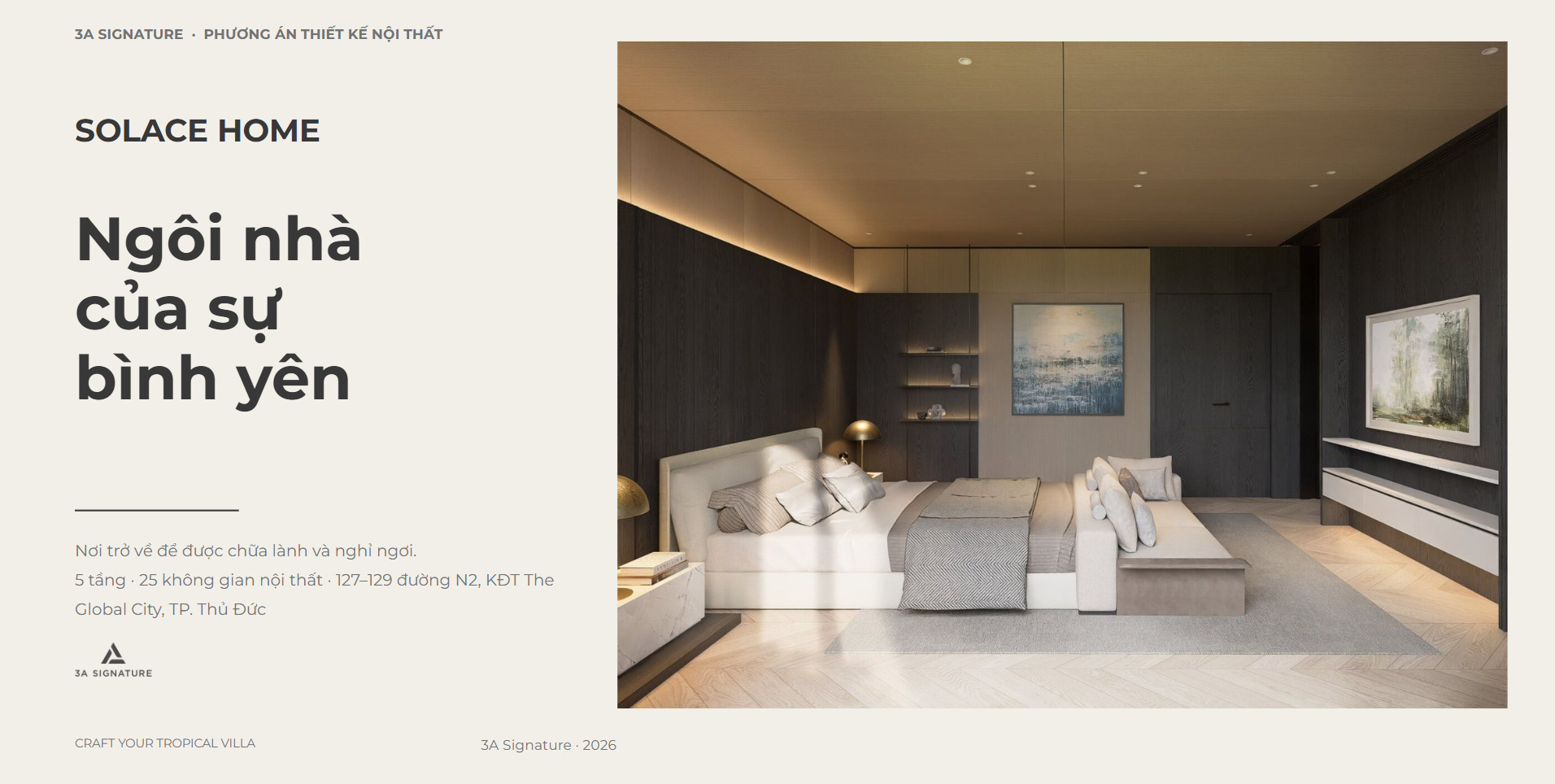 Thiết Kế Biệt Thự The Global City Chuẩn Modern Tropical thiet ke biet thu SOLACE HOME 1