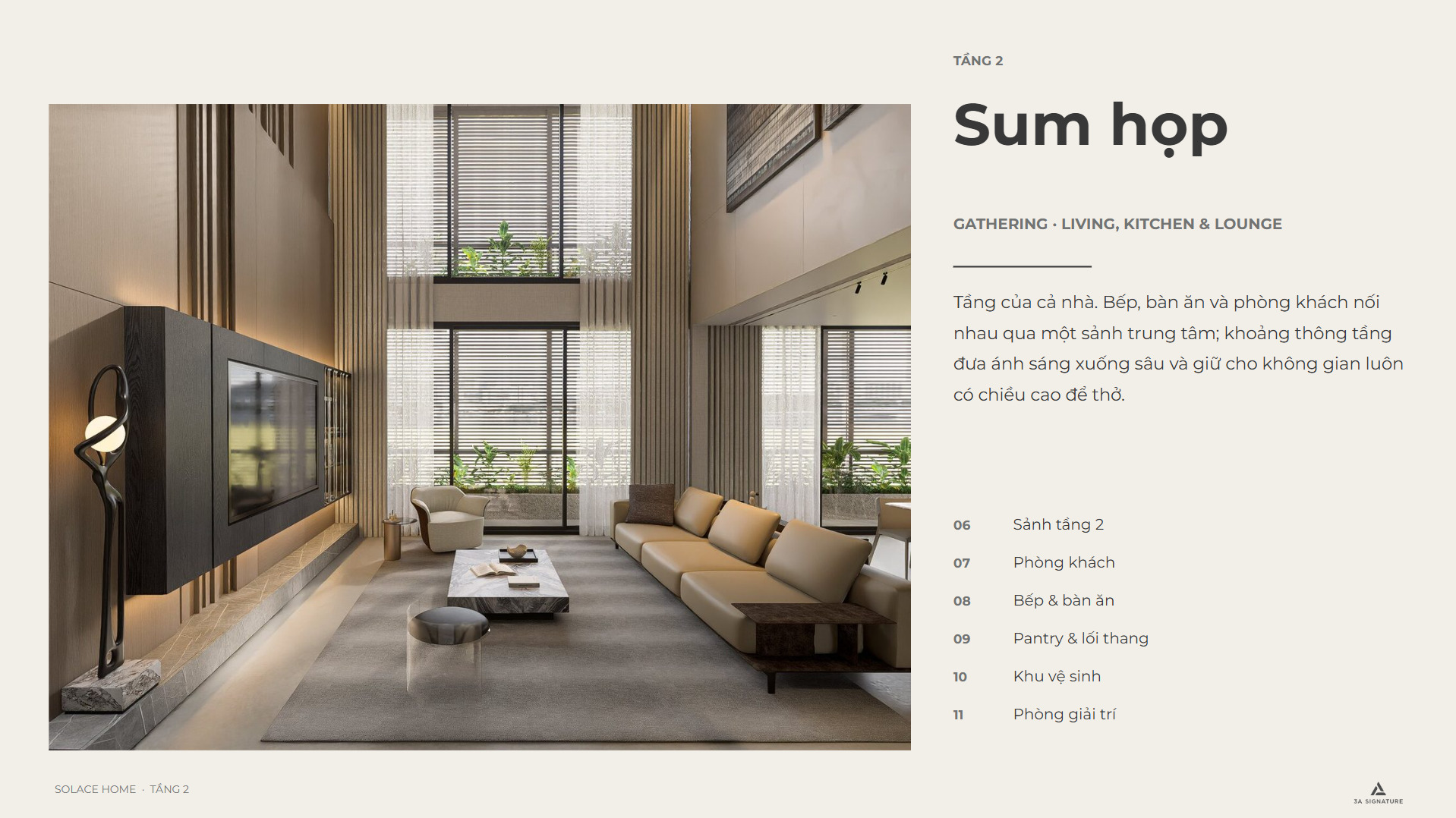 Thiết Kế Biệt Thự The Global City Chuẩn Modern Tropical thiet ke biet thu SOLACE HOME tang 2