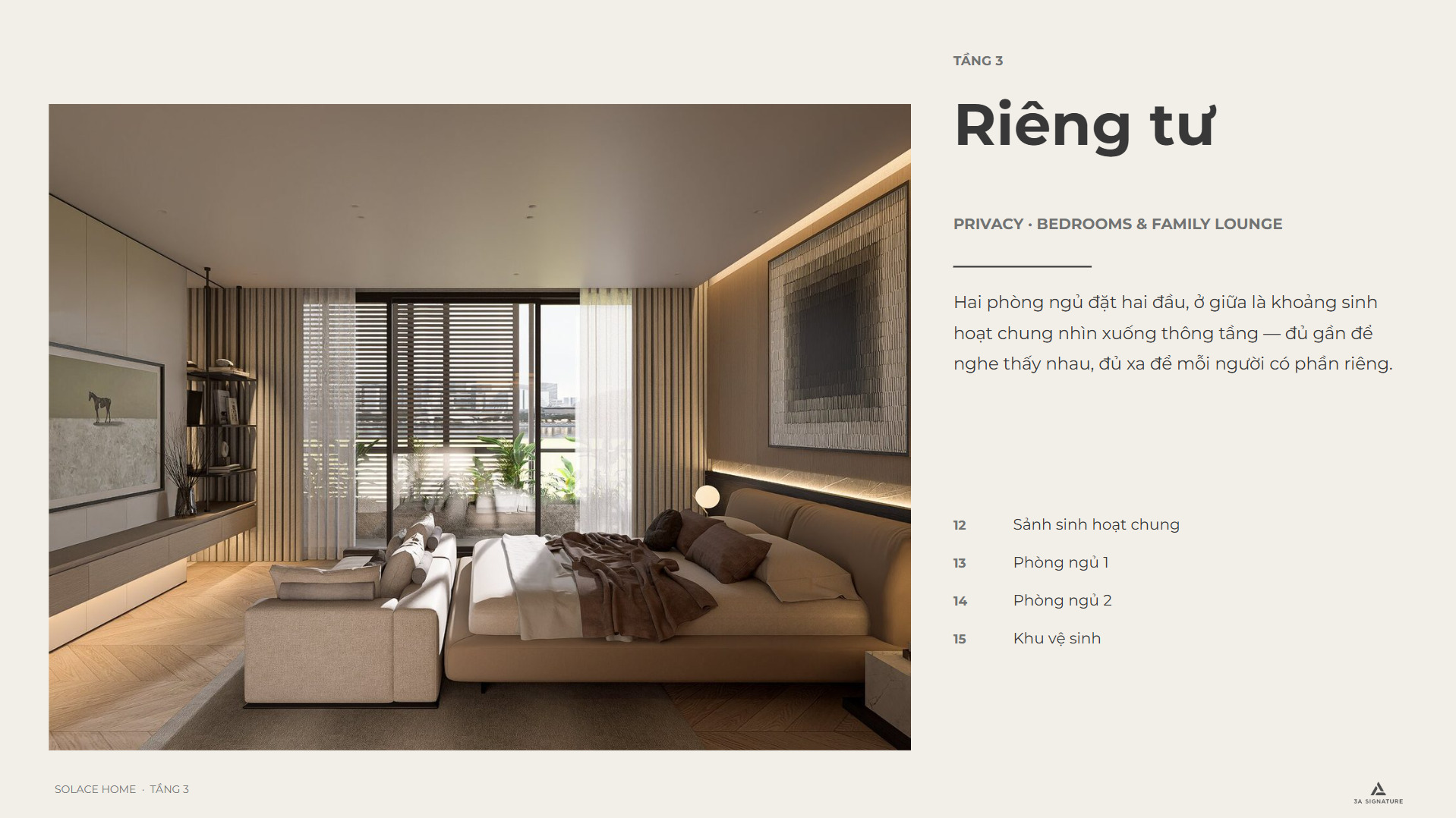 Thiết Kế Biệt Thự The Global City Chuẩn Modern Tropical thiet ke biet thu SOLACE HOME tang 3