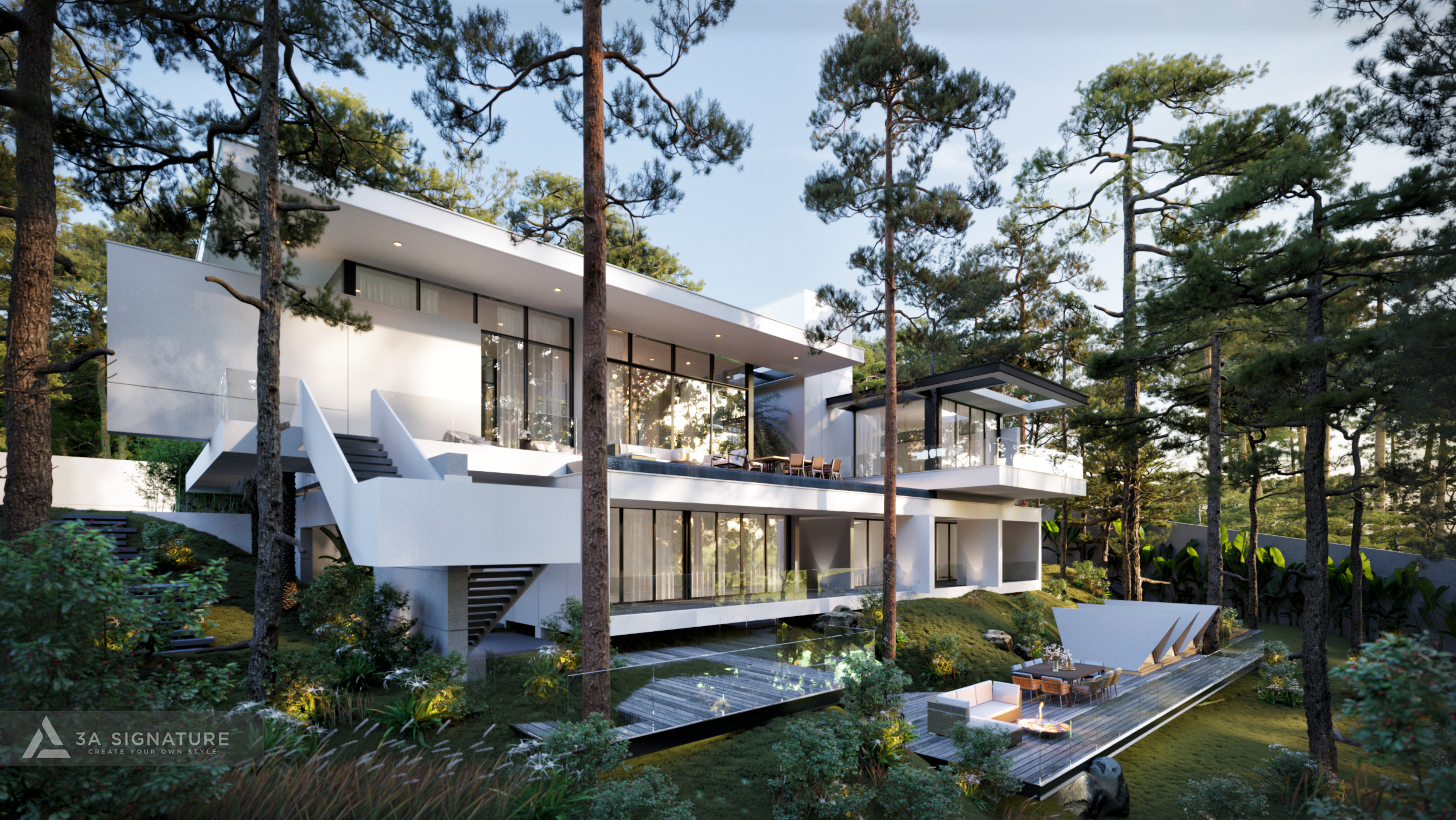 Thiết Kế Biệt Thự Đẹp Không Chỉ Là Vẽ - Mà Là Hiểu Về Con Người Cloud Villa – tác phẩm kiến trúc giữa rừng thông của 3A Signature, nơi khái niệm thiết kế biệt thự đẹp được nâng lên thành nghệ thuật kể chuyện bằng ánh sáng, vật liệu và thiên nhiên.