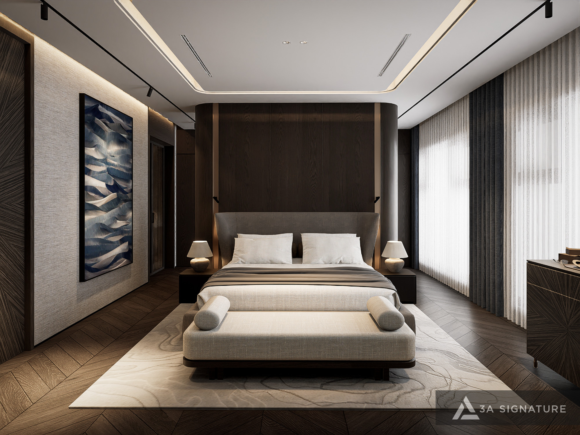 Thiet ke thi cong biet thu Penthouse villa cao cap Lagacy Penthouse hien dai Q5 TPHCM