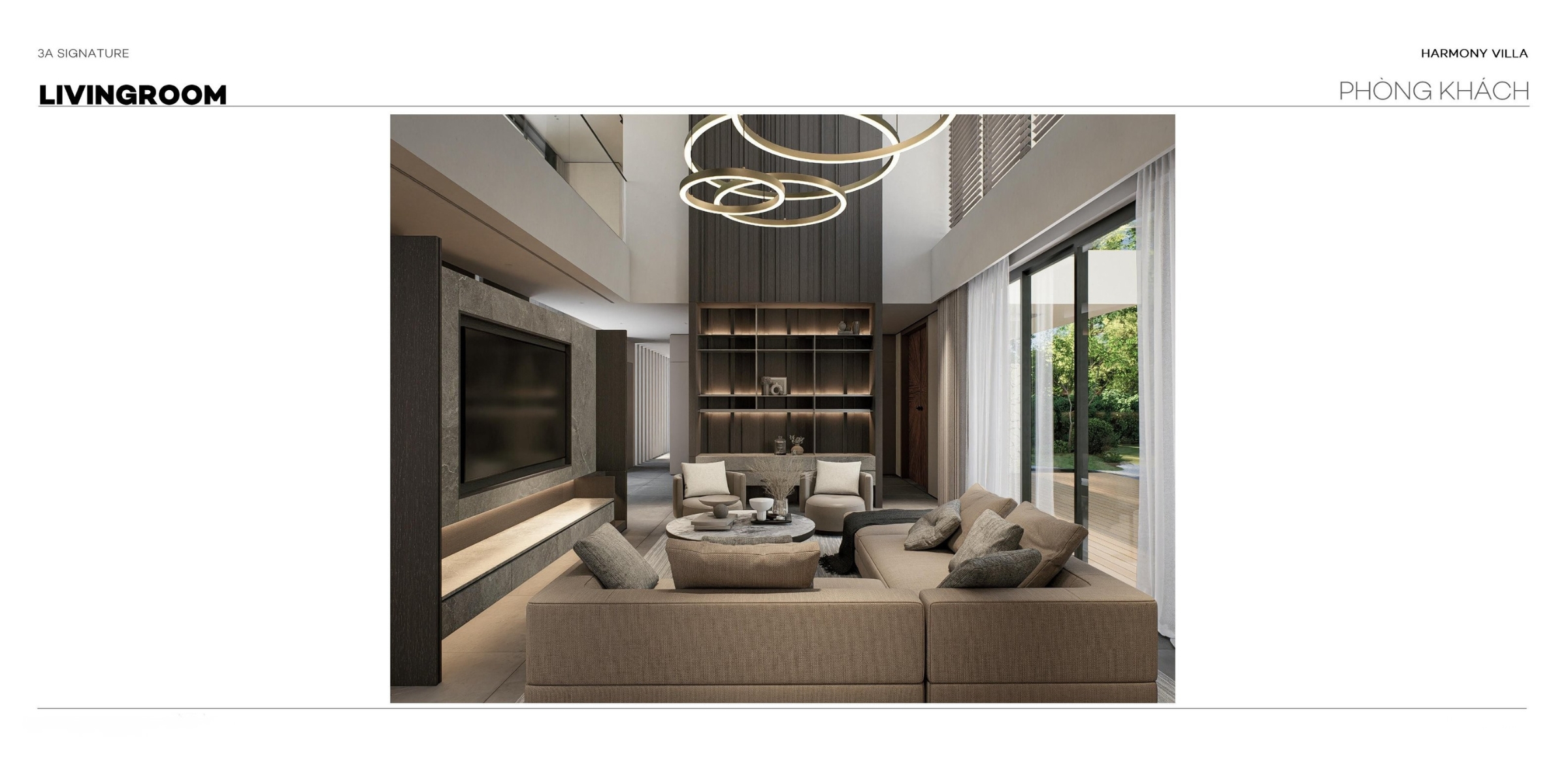 thiet ke phong khach harmony villa