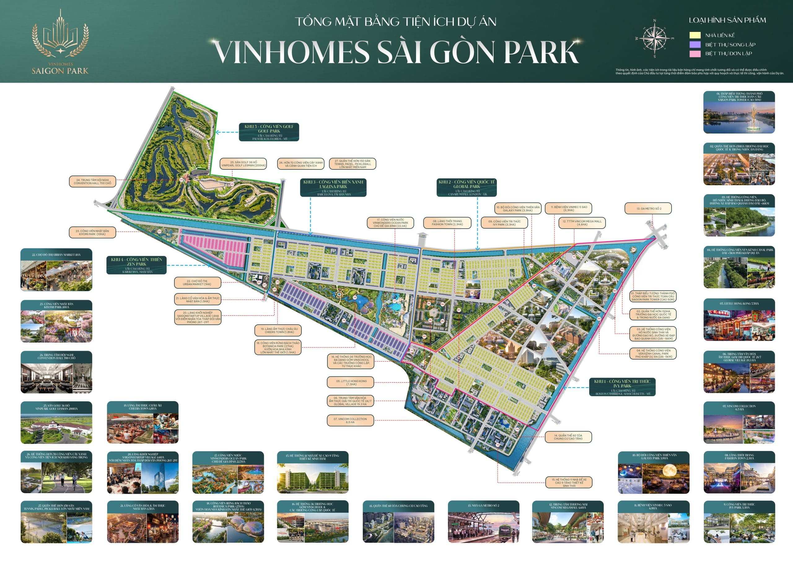 vinhomes saigon park tong quan dien tich